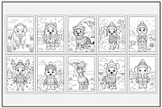 Animals in Winter Coloring Pages, a Seasonal Illustration by Lamia Emad (Thumbnail 3 of 5)