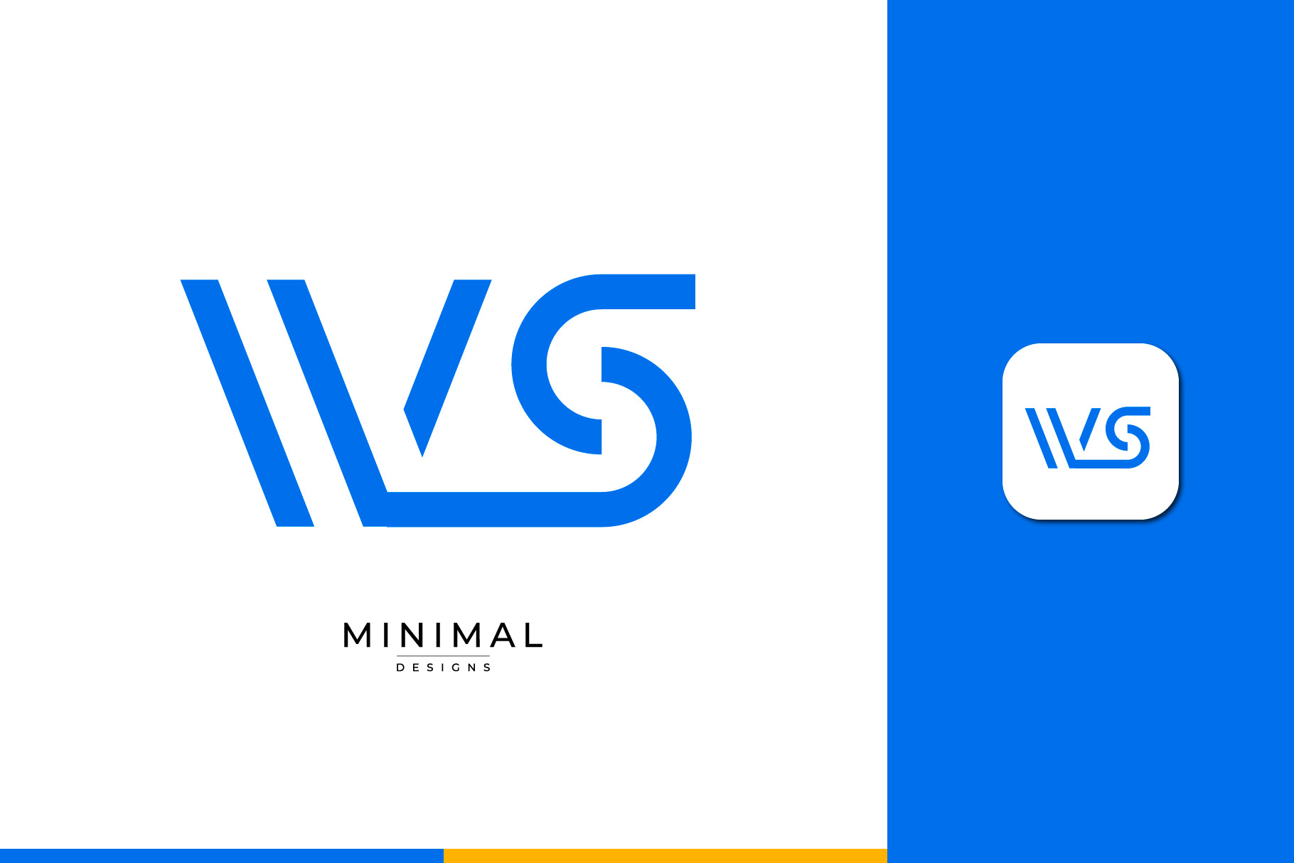 Monogram icon logo WS, a Branding & Logo Template by idesign_4u