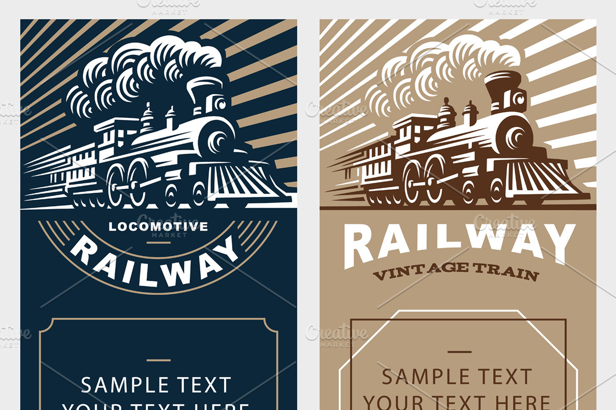 Locomotive logo illustration, a Branding & Logo Template by SODESIGN (Photo 6 of 8)