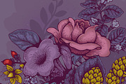 8 hand drawn flowers and herbs, a Graphic by celandine (Thumbnail 1 of 5)