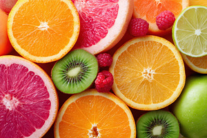 Background of ripe and sweet fruits, a Food & Drink Photo by AlyaAnd