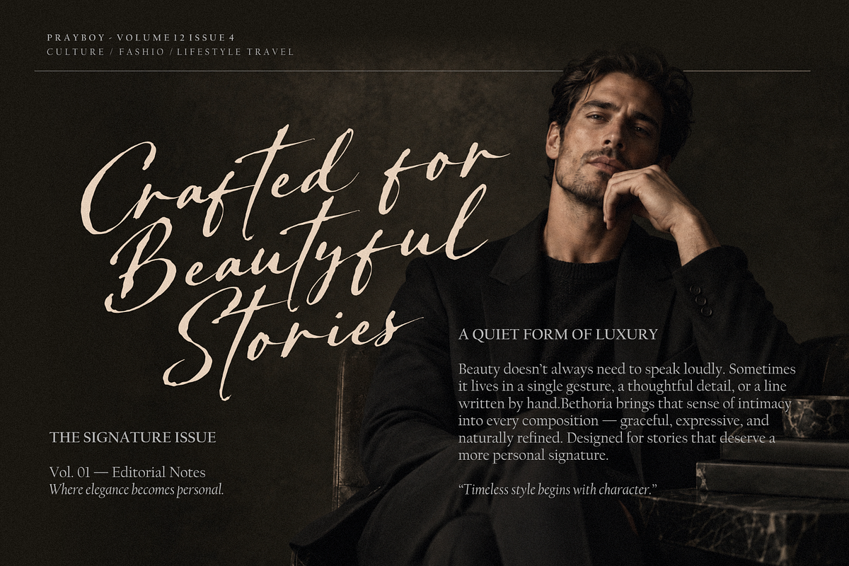 Bethoria - Signature Font, a Handwritten Font by figuree studio (Photo 7 of 10)