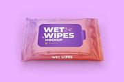 Wet wipes mockup. Half side view, a Packaging Mockup by easymock (Thumbnail 4 of 7)