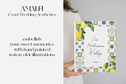 Amalfi Coast Mediterranean Wedding, a Decorative Illustration by Catch the Dream Art (Thumbnail 8 of 17)