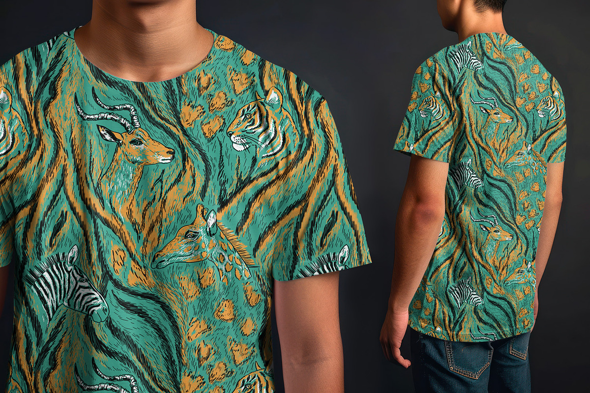 Seamless repeating pattern Safari, a Pattern Graphic by Alena Lazareva (Photo 4 of 6)