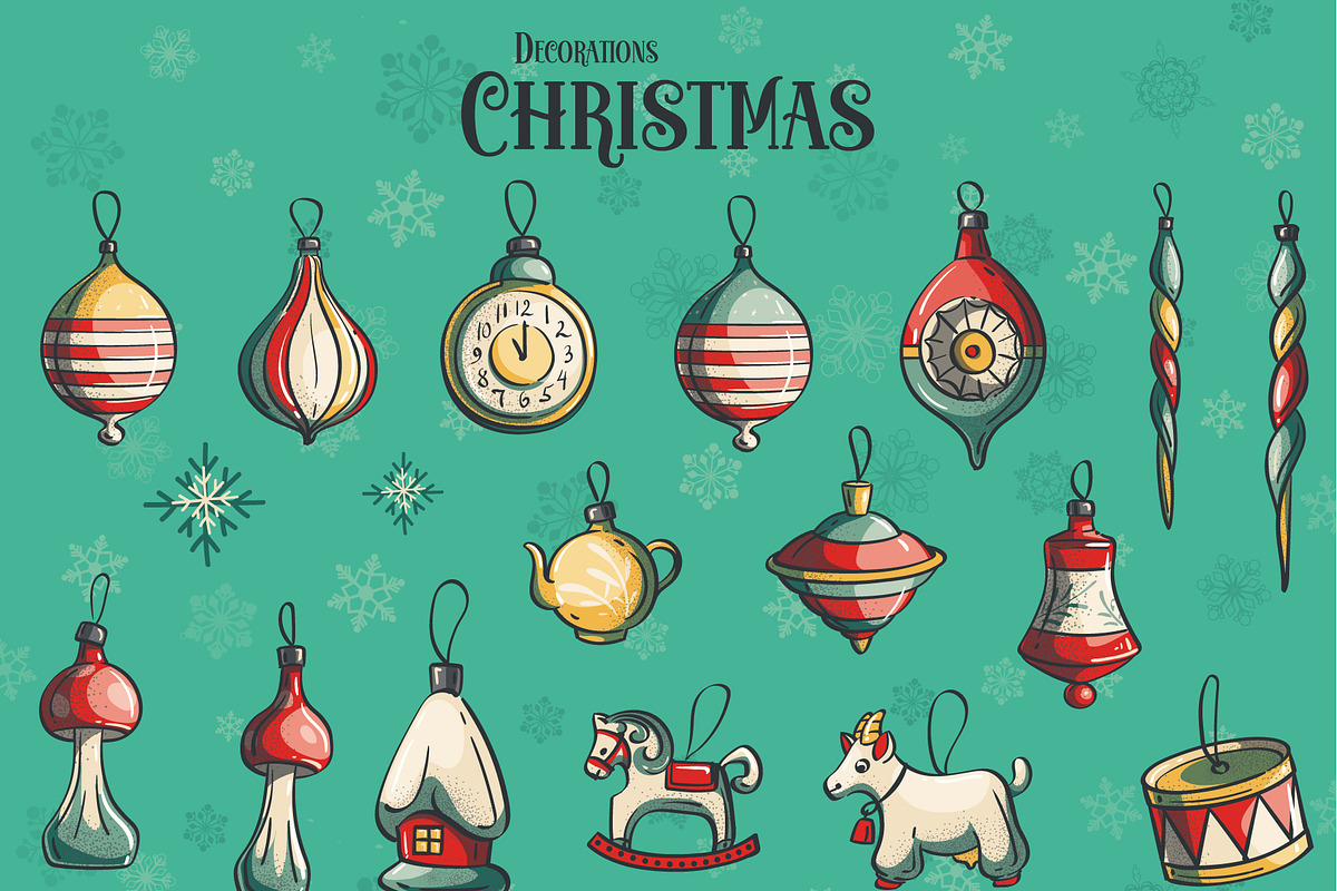 Nostalgic Christmas Mega Bundle, a Seasonal Illustration by Nearbirds (Photo 4 of 12)