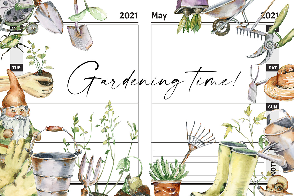 Watercolor Gardening Time, a Food Illustration by Olga Koelsch (Photo 18 of 19)