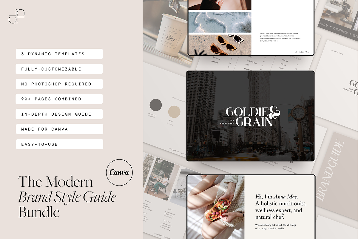 Modern Brand Guide Template Bundle, a Product Mockup by Chloe Leonard Studio (Photo 1 of 7)