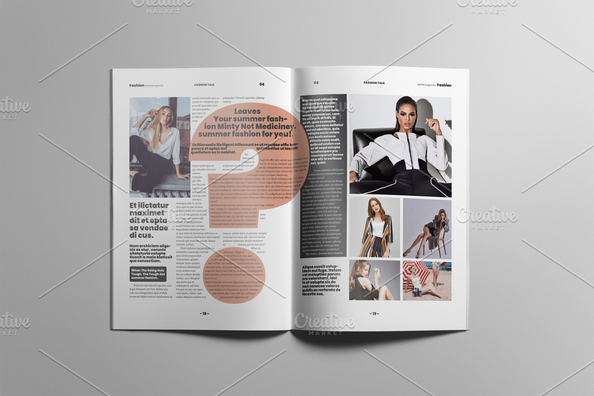 The Best Fashion Magazne Layout, a Magazine Template by Swayang (Photo 11 of 23)