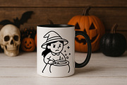 Cute halloween witch clipart set., a Decorative Illustration by kaisorn (Thumbnail 4 of 4)