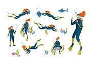 Scuba diver set, a Sport Illustration by Good Studio (Thumbnail 2 of 3)
