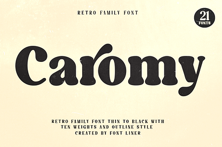 Caromy - Retro Variable Font, a Serif Font by Font Liner