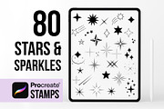 Stars & Sparkles Procreate Stamps, a Brush Add-On by aivos (Thumbnail 1 of 8)