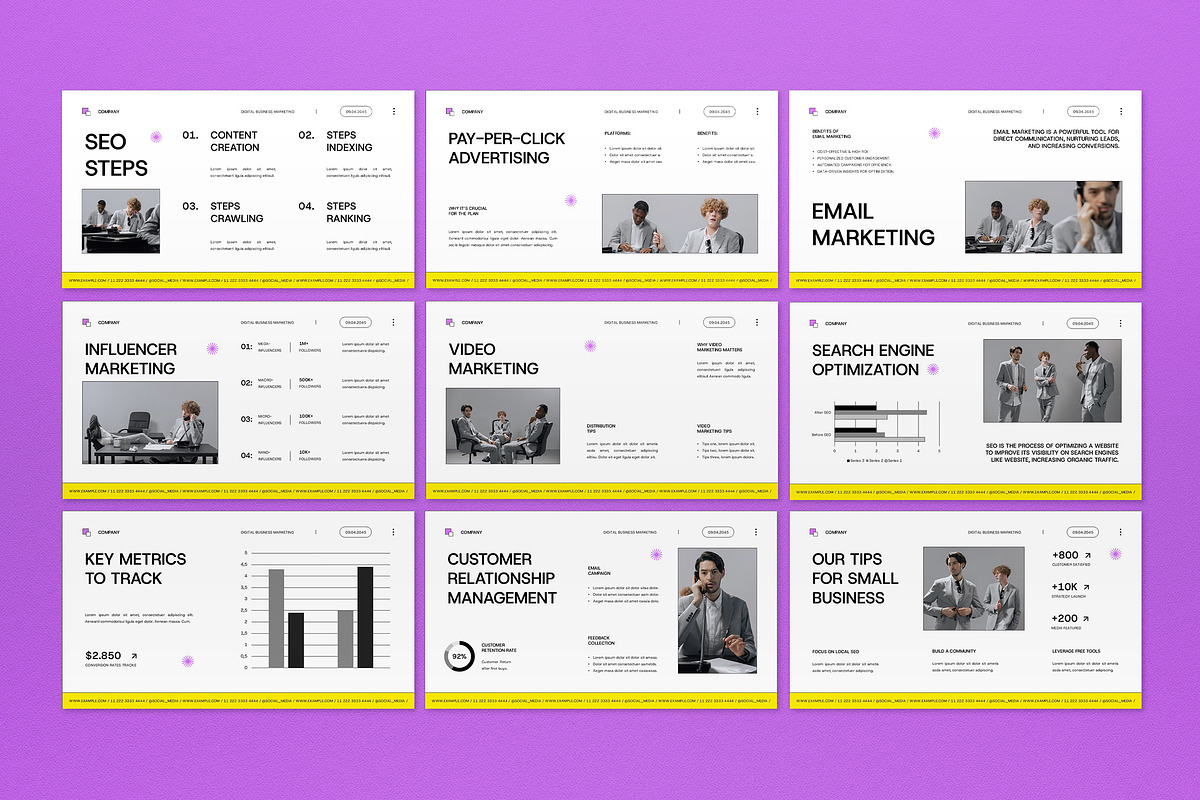 Purple Modern Digital Marketing PPT, a Presentation Template by graphicook (Photo 2 of 4)