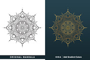 300 Vector Mandala Ornaments, a Decorative Illustration by pixaroma (Thumbnail 4 of 49)