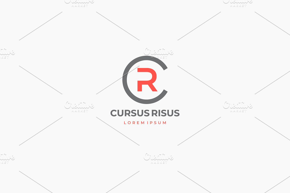 Monogram of Two letters CR or RC., a Branding & Logo Template by lettett