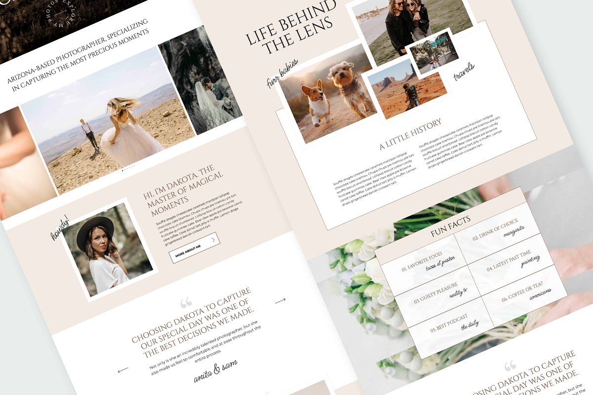 Dakota, Photographer Showit Template, a Websites & App Template by Amanda Pena Design (Photo 4 of 7)