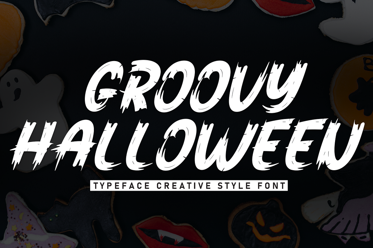 Groovy Halloween | Script Font, a Script Font by Scratchones (Photo 1 of 8)
