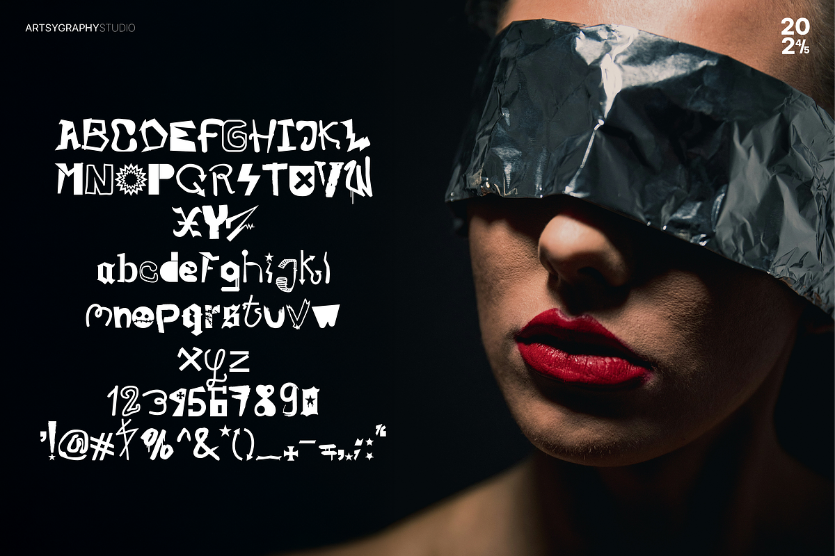 Helvetikus - Combination CutOut Font, a Handwritten Font by Artsygraphy Studio (Photo 5 of 5)