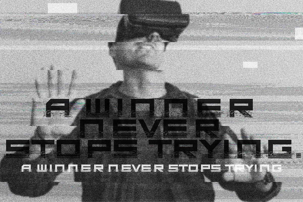 Digital Glitch Font, a Font by 177Studio (Photo 6 of 7)
