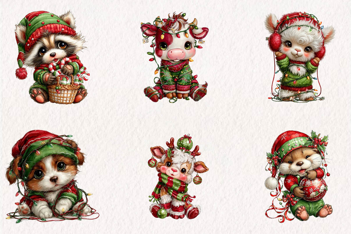 Hilarious Holiday Animal Characters, a Seasonal Illustration by CreationArt (Photo 4 of 7)