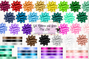 Gift Ribbons And Bows Clipart