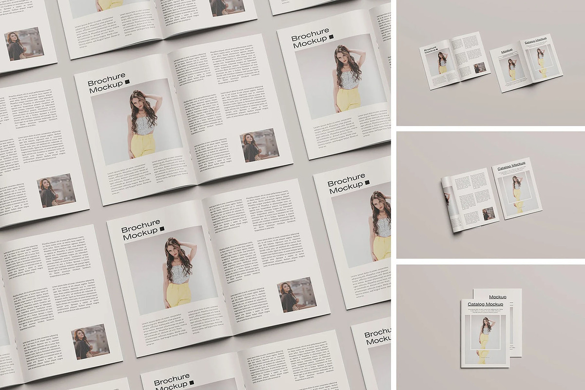 A4 Brochure Catalog Mockup, an Advertising Mockup by Hubzway (Photo 1 of 5)