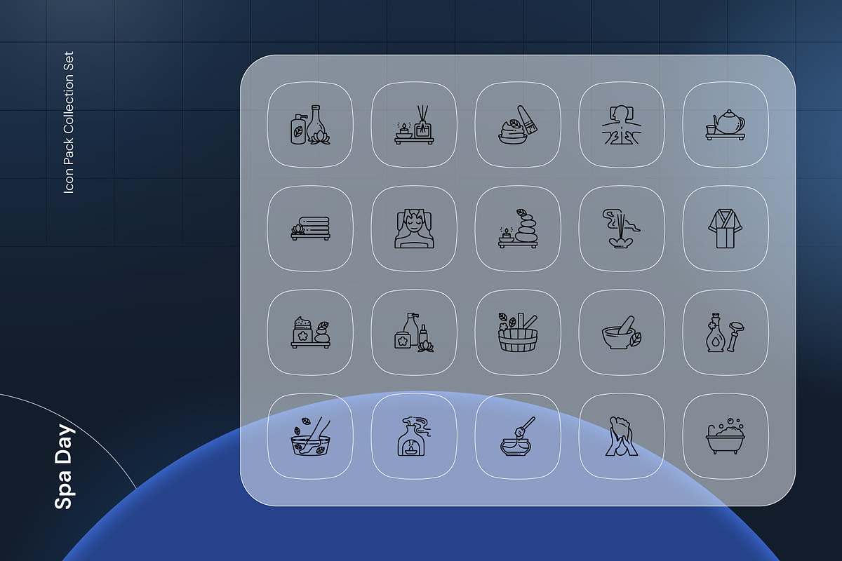 Spa Day Icon Set, an Outline Icon by Nathaya Studio (Photo 2 of 2)