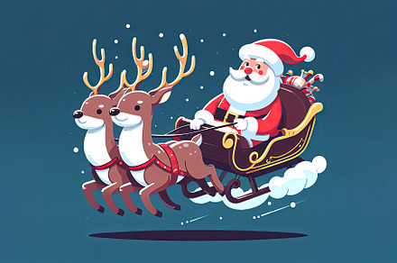 santa claus and reindeer