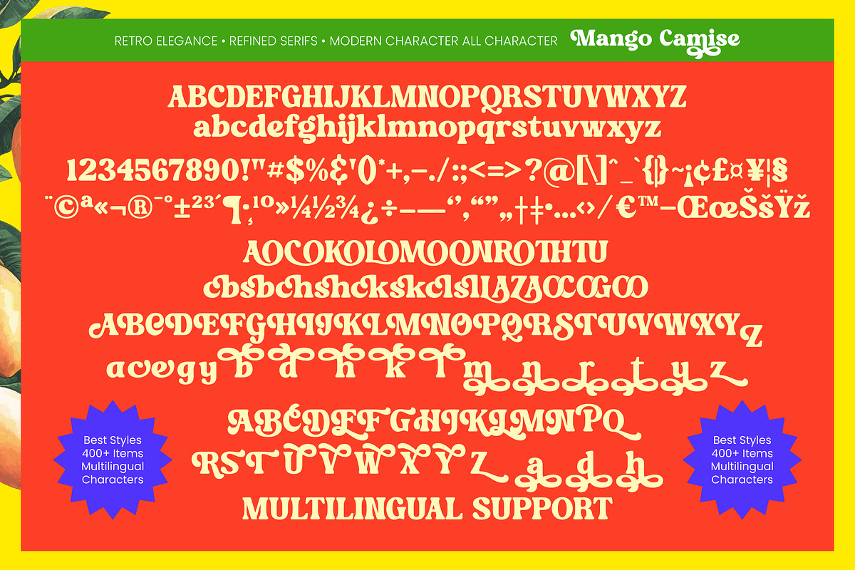 Mango Camise Modern Retro Serif, a Serif Font by timelesstype.co (Photo 10 of 10)