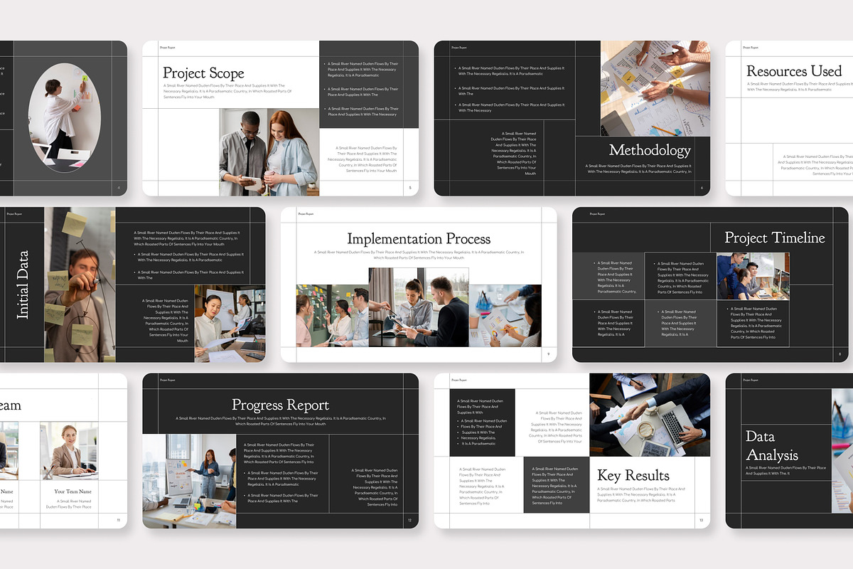 Project Report PowerPoint Presentation Template