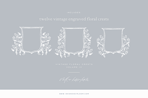 Vintage Floral Crest Set Vol. 4