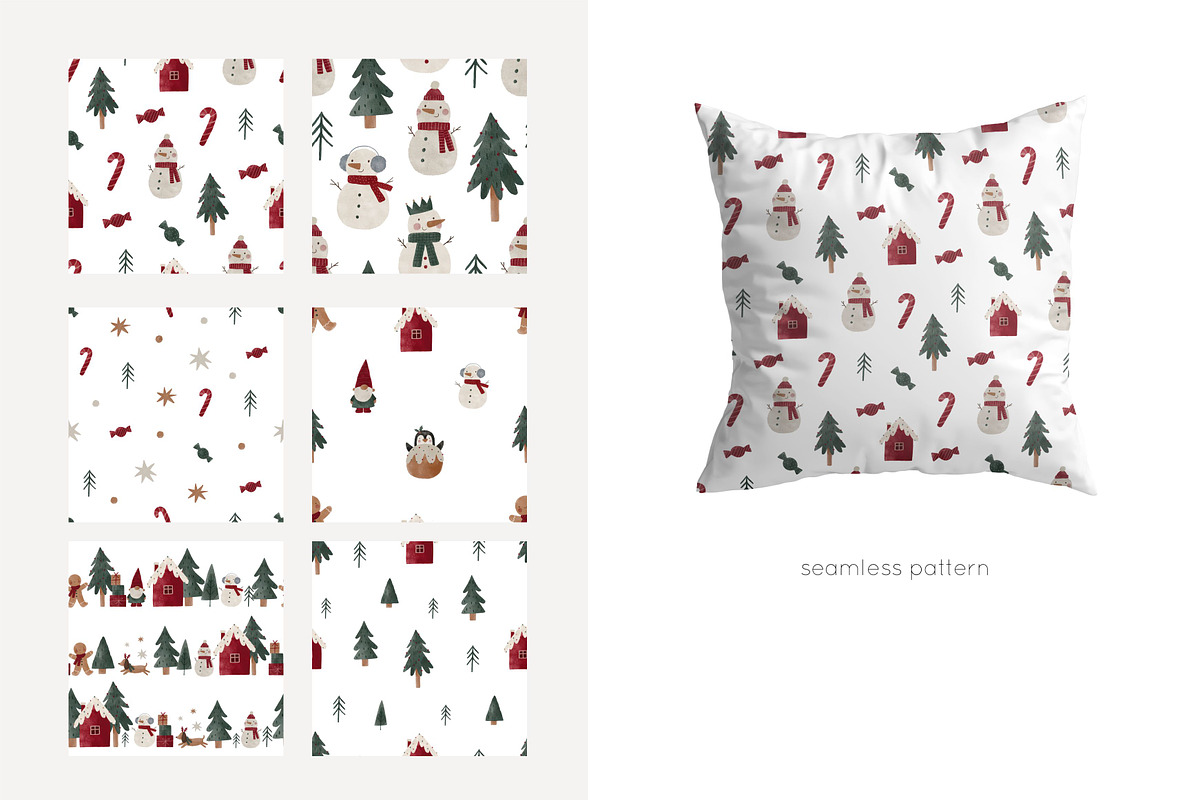 Cozy Watercolor Christmas Holidays, a Decorative Illustration by Cute And Wild (Photo 3 of 6)