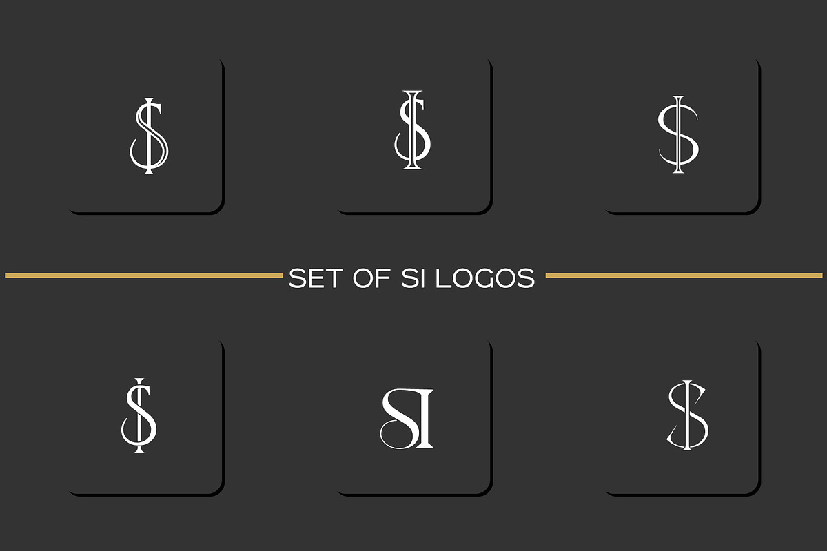 Set Of SI, IS Logos, a Branding & Logo Template by art_creater
