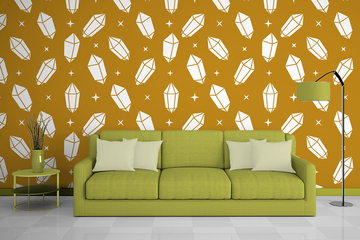 Boho Crystal seamless pattern, a Pattern Graphic by Digital Studio (Photo 3 of 9)