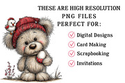 Whimsical Easter Teddy Bear Clipart, an Illustration by OK Design (Thumbnail 4 of 6)