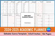 2024-2025 Academic Planner Canva, a Stationery Template by Mustafiz (Thumbnail 1 of 5)