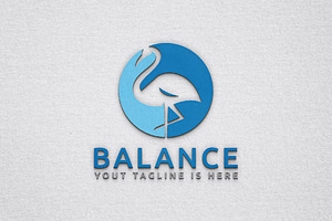 Circle Stork Bird Animal Logo, a Branding & Logo Template by jongcreative