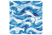 Watercolor Waves Digital Paper, a Pattern Graphic by Chromolume Studio (Thumbnail 16 of 28)