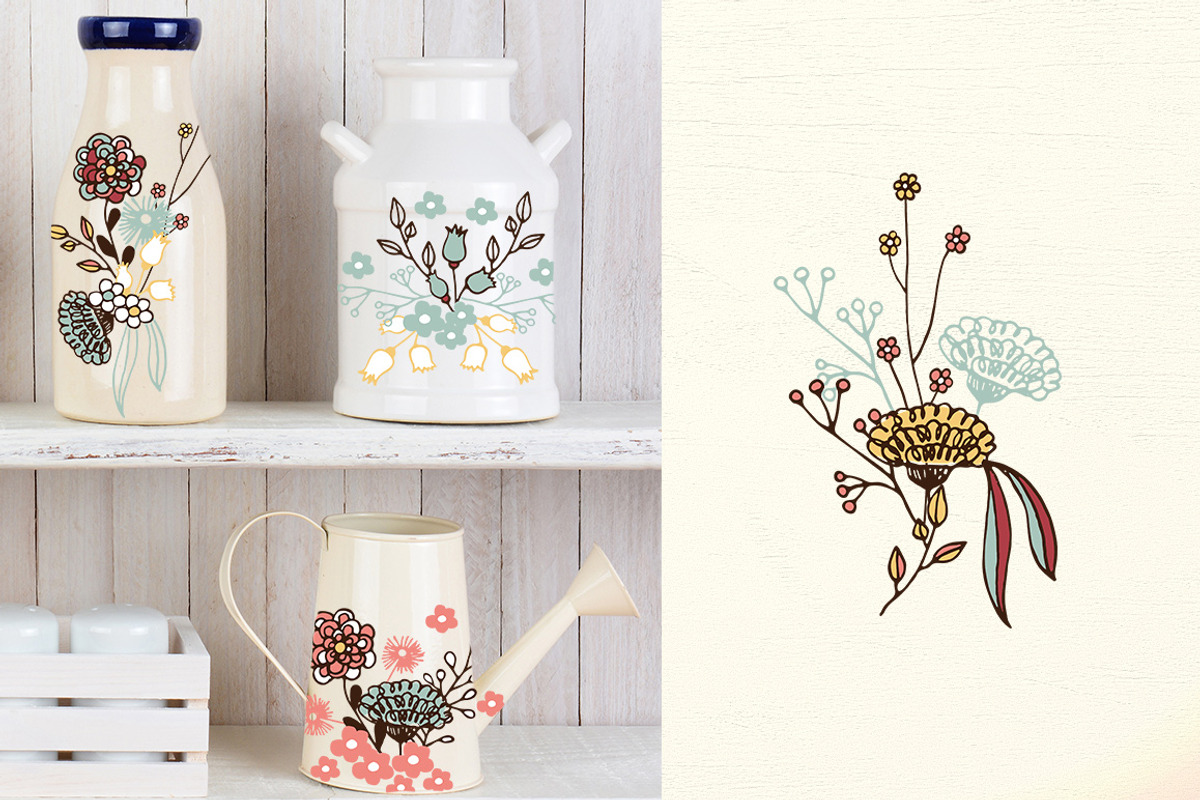 Washed Colors Flowers, a Decorative Illustration by Bloomart Studio (Photo 2 of 5)