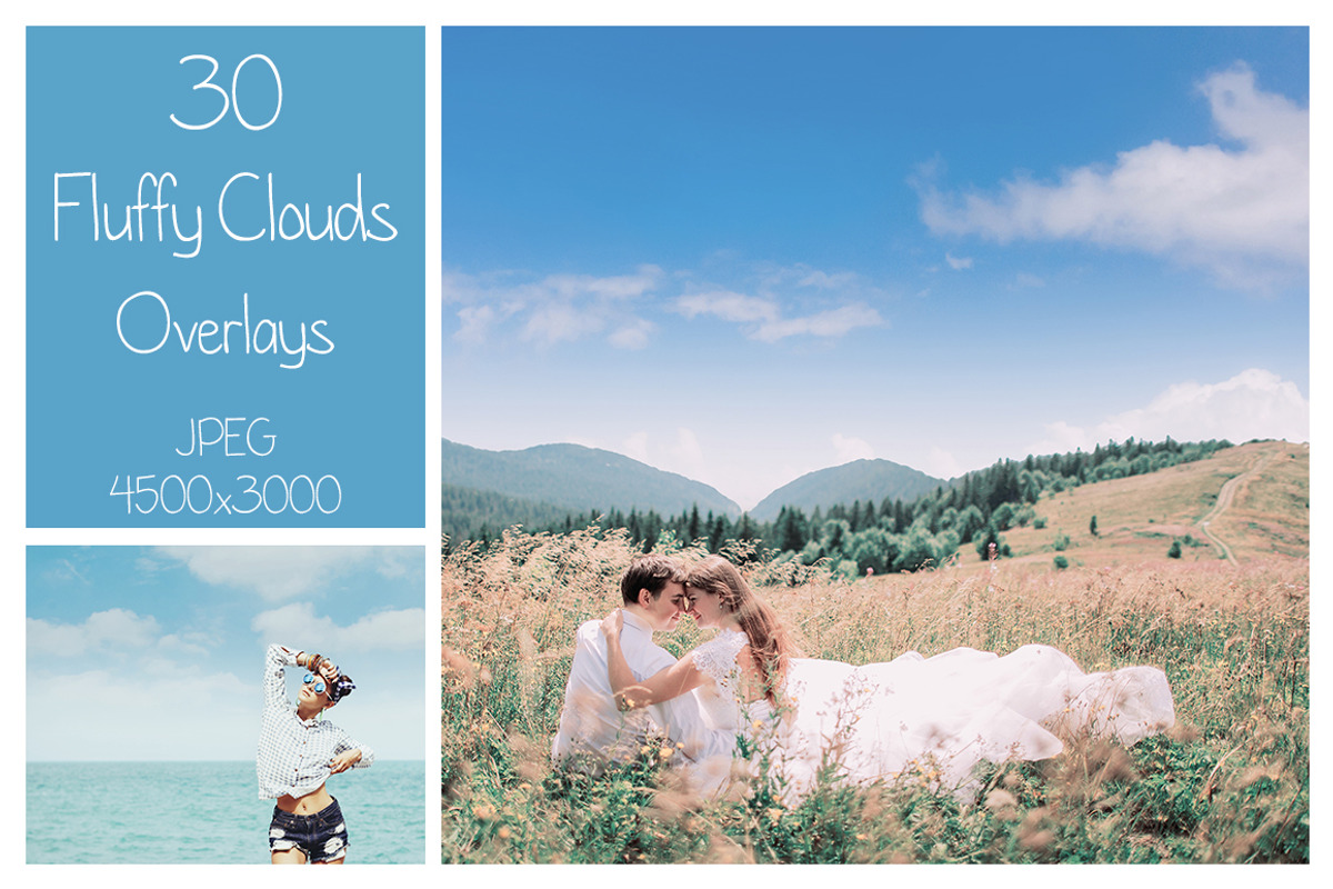 30 Cloudy Sky Overlays, a Texture Graphic by LovePhotoMoment (Photo 1 of 11)