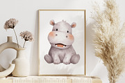 Cute Safari Animals Watercolor, an Animal Illustration by Deckar_art (Thumbnail 5 of 6)