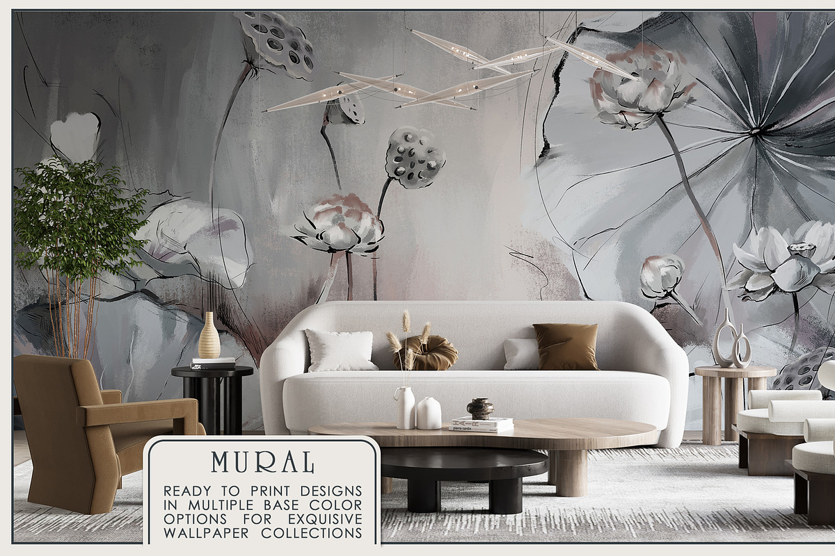Fresco collection WATER LILIES, a Wallpaper Graphic by Natalia0307 (Photo 14 of 18)