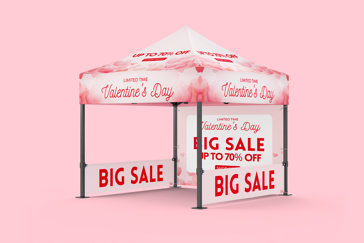 Outdoor Canopy Tent Mockup Set, an Advertising Mockup by Se٧enStudio (Photo 6 of 8)