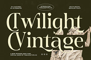 Twilight Vintage Modern Serif, a Serif Font by timelesstype.co (Thumbnail 1 of 20)