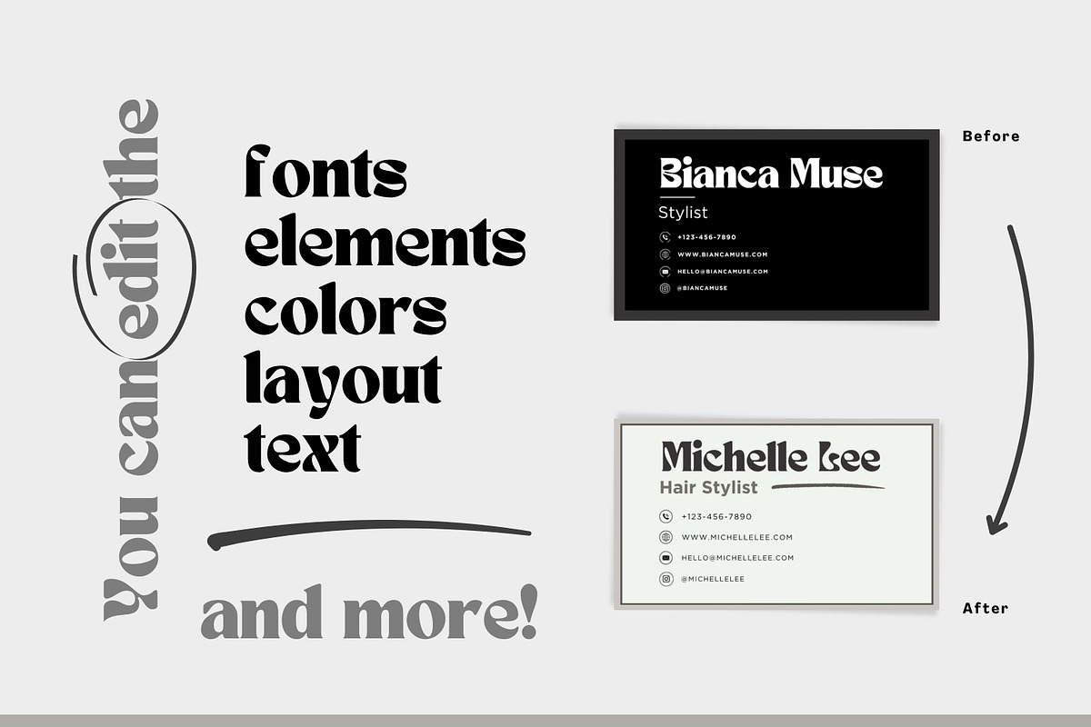 Monochrome Business Card Templates preview 7