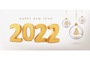 2022 Happy New Year. New Year Card