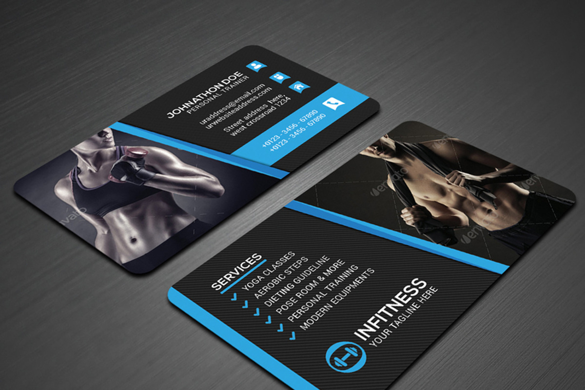 Fitness Business Card, a Business Card Template by Creative_Arts (Photo 3 of 4)