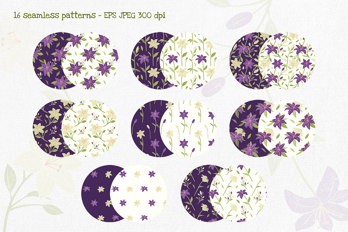 Lily Flower Vector Clipart, an Illustration by Hanna's ArtLab (Photo 5 of 8)