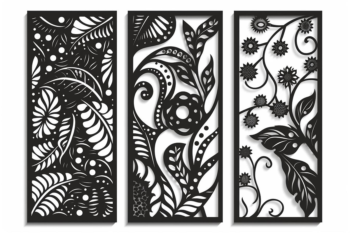 Decorative Wall Art Panel Vector Set, an Illustration by BIPLOB EXPERT (Photo 5 of 9)